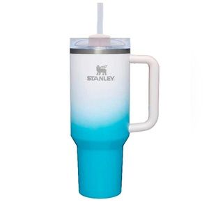 NWT Stanley 40 oz. Cup with Handle, Exclusive “Pool Ombré” (Blue to White Fade)